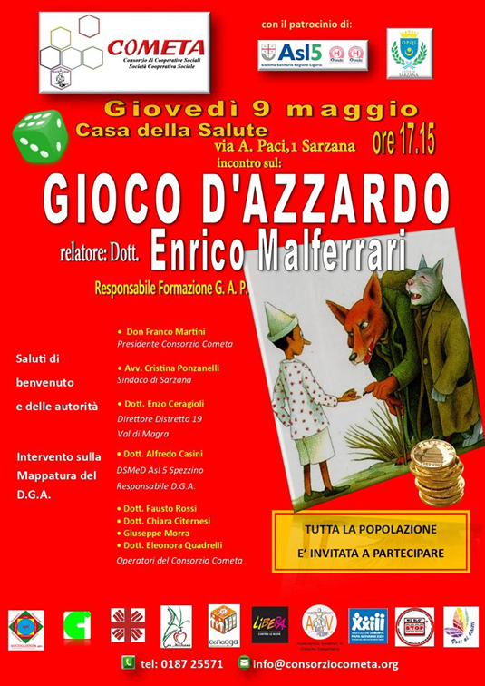 Depliant gioco d'azzardo